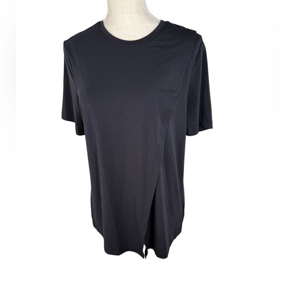 Athleta Black Maternity Essence Asymmetrical Short Sleeve Tee - Picture 2 of 5